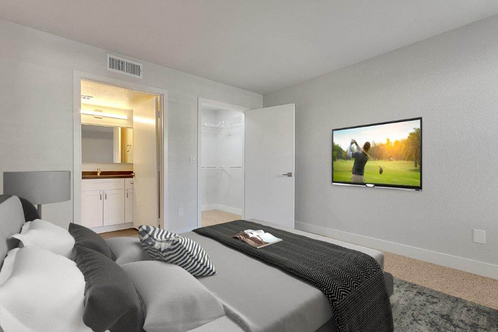 Guest bedroom decor at Bella Terra Apartments, Henderson, 89012