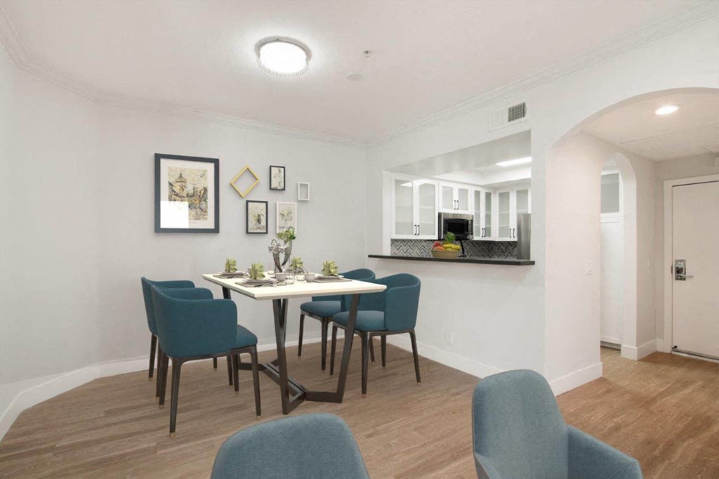 Dining room at Burton, California