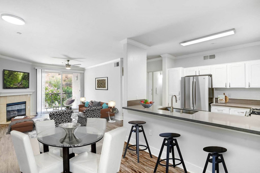 Fitted Kitchen With Island Dining at Canyon Crest, Riverside, CA, 92507