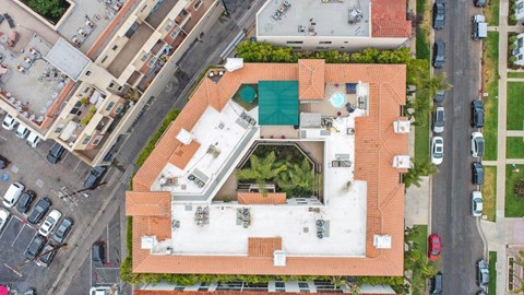 Aerial View2at Darlington Apartments, Los Angeles, 90049