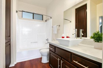 Bathroom Bathroom at Darlington Apartments, Los Angeles, California - Photo Gallery 3
