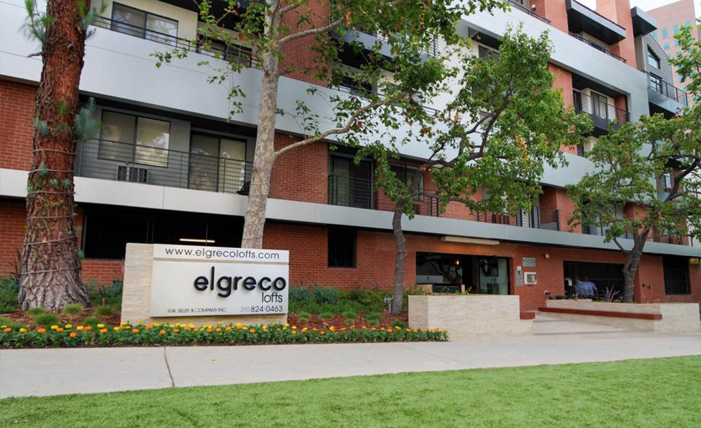 Property Signage at El Greco Lofts, Los Angeles, CA, 90024