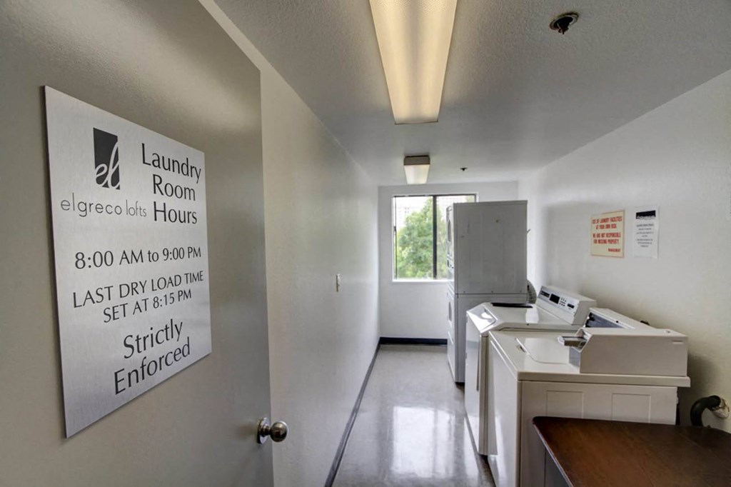 Laundry Room at El Greco Lofts, Los Angeles, California