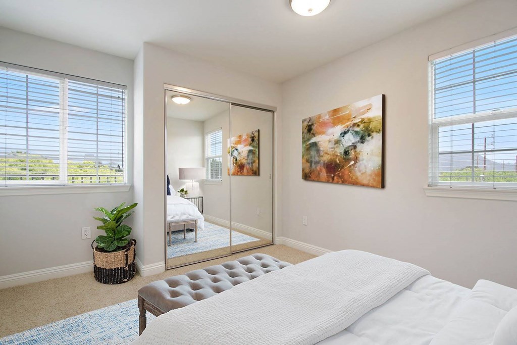 Bedroom Interior at Madison Toluca, North Hollywood, California
