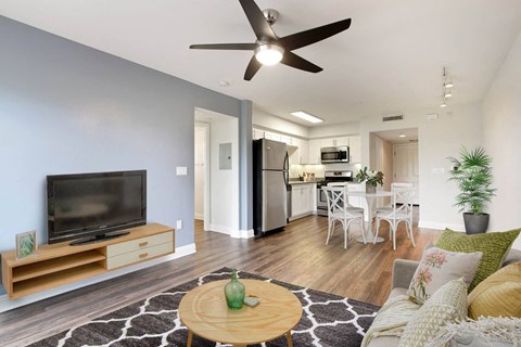 Living Room With TV at Madison Toluca, California, 91601