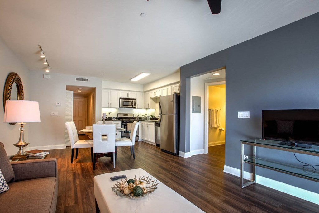 Living Room Interior at Madison Toluca, North Hollywood, CA