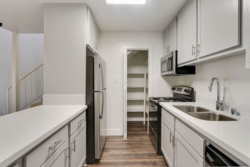 Kitchen at Meridian Apartments, Los Angeles, California