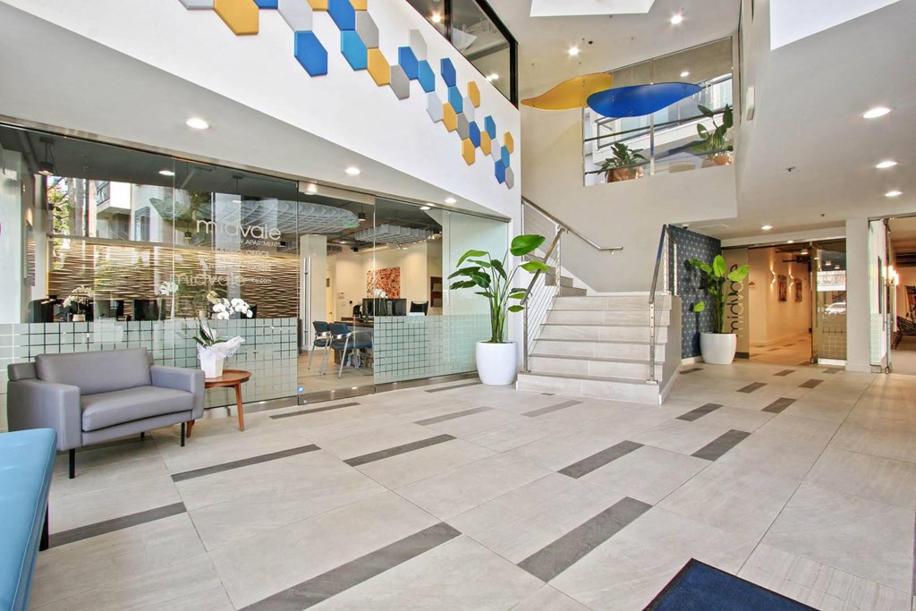 Entrance area at Midvale Apartments, Los Angeles, 90024