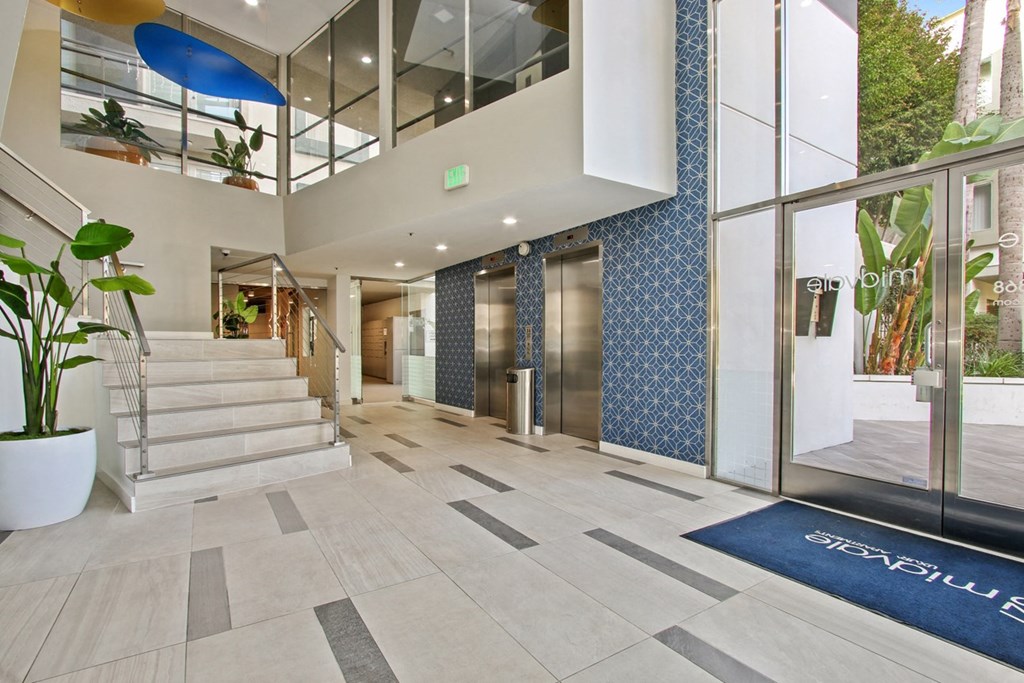 Entrance at Midvale Apartments, Los Angeles, CA