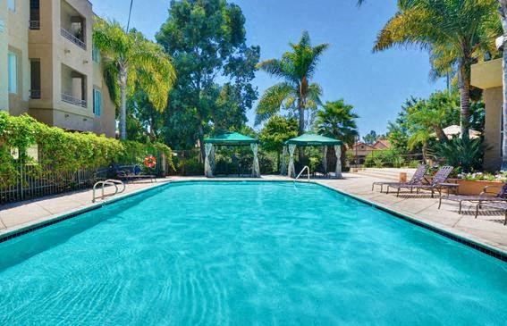 Swimming pool at Nobel Court, San Diego, 92122