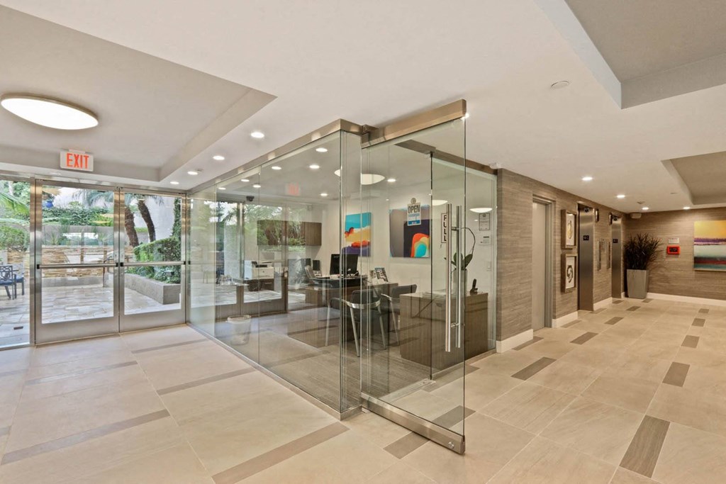 Lobby at Palm Royale Apartments, Los Angeles