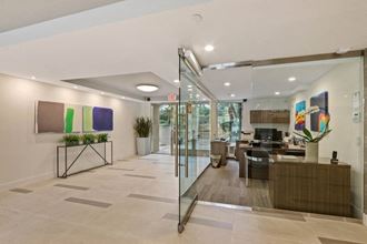 Lobby area view at Palm Royale Apartments, Los Angeles, California - Photo Gallery 3