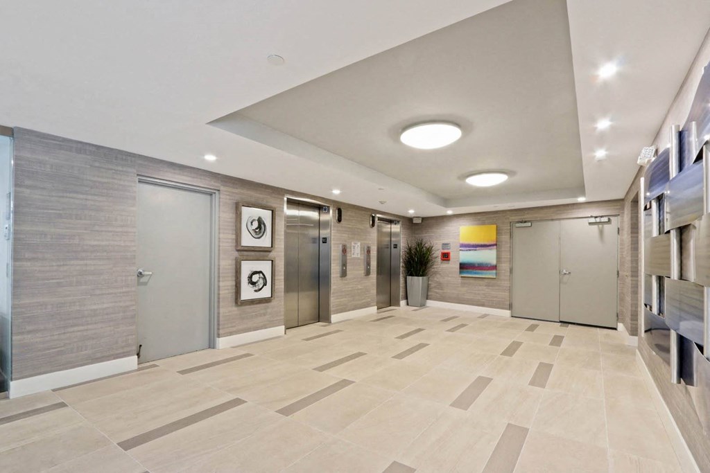 Lobby at Palm Royale Apartments, Los Angeles, CA