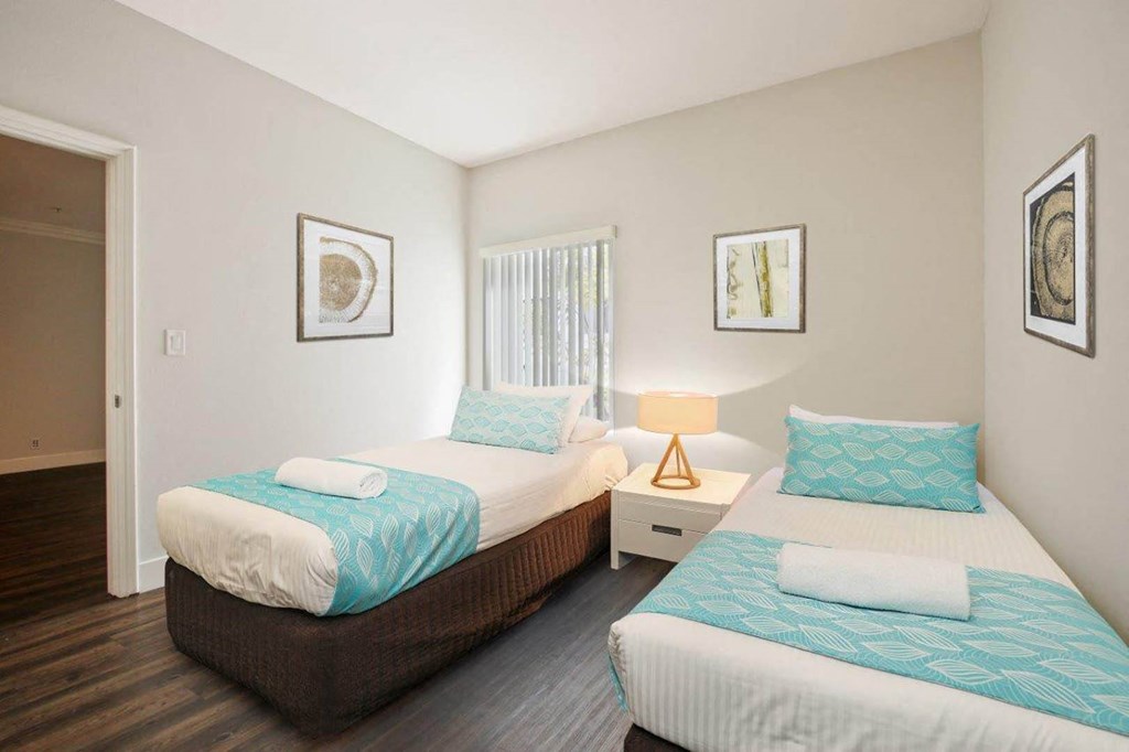 Shared Bedroom at The Plaza Apartments, Los Angeles, CA