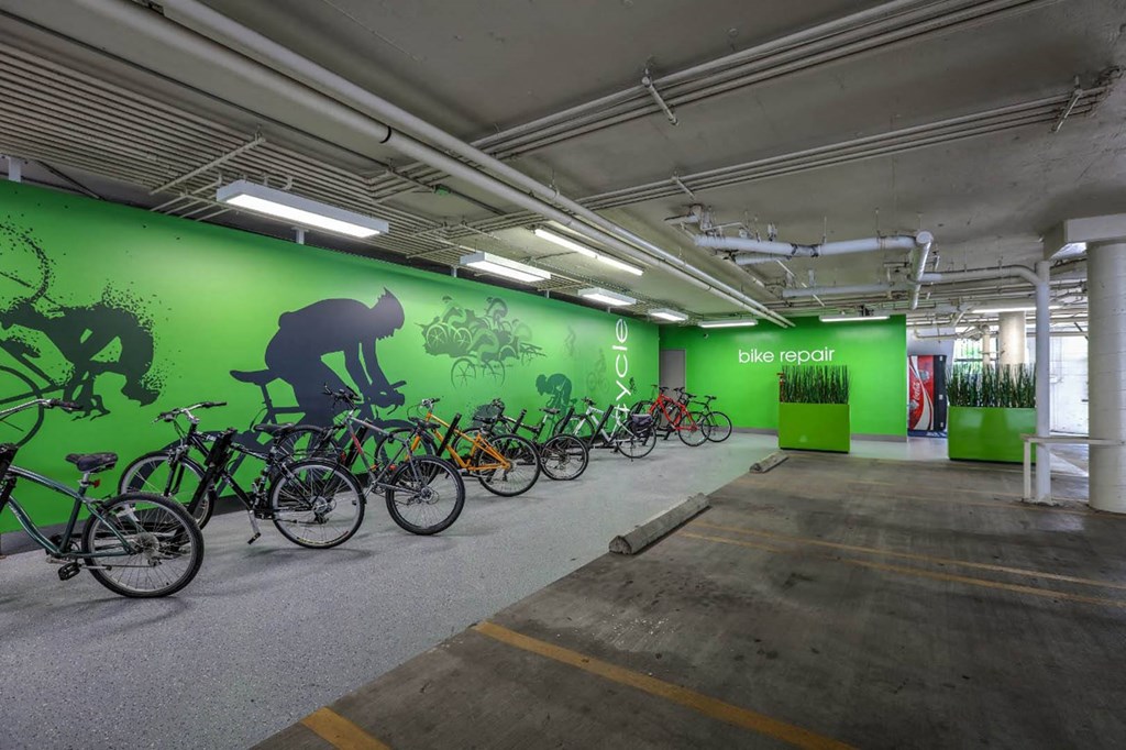 Bike Storage at The Plaza Apartments, Los Angeles, CA, 90024