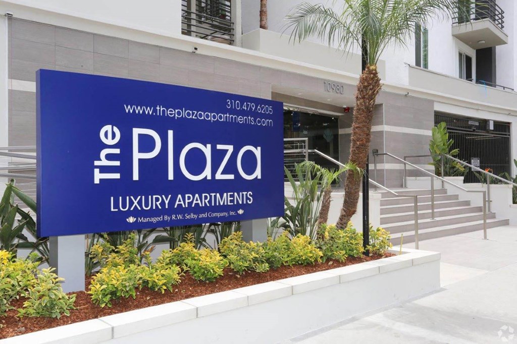 Property Signage at The Plaza Apartments, California, 90024