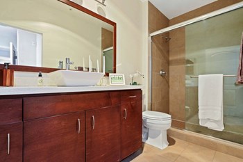 Bathroom With Bathtub at The Adler Apartments, Los Angeles, CA, 90025 - Photo Gallery 26
