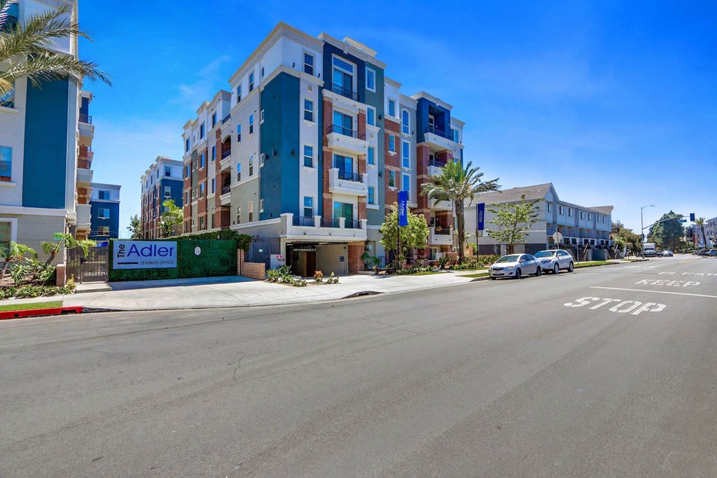 Exterior Landscape at The Adler Apartments, Los Angeles, CA