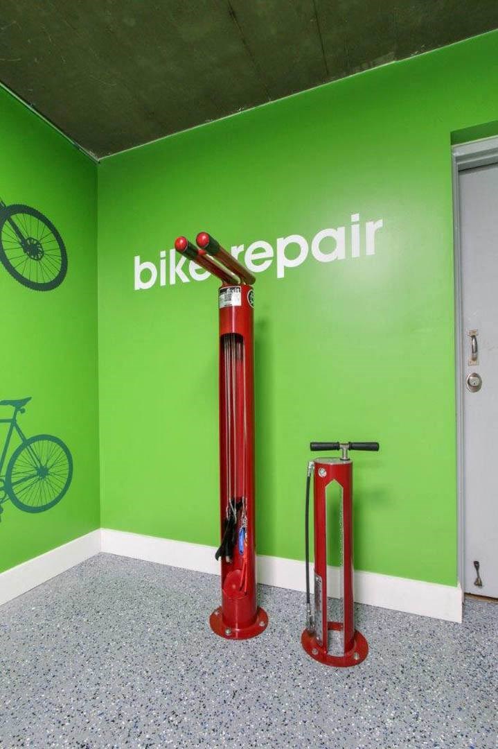 Bike Pump at Rochester Apartments, Los Angeles, CA, 90024