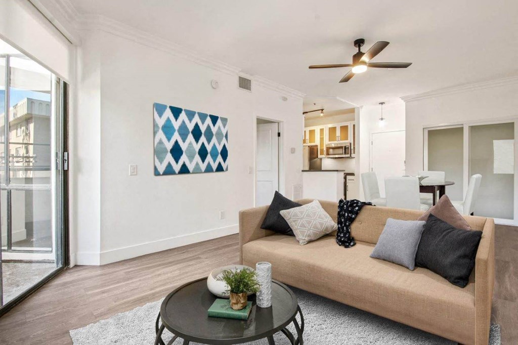 Living Room at Rochester Apartments, Los Angeles, 90024