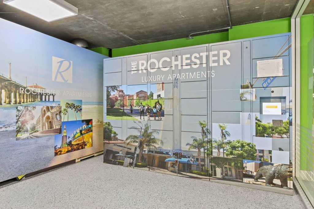 Package Concierge Locker System at Rochester Apartments, Los Angeles, California