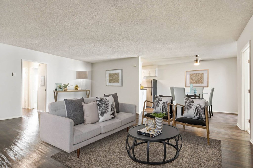 Living room at Rose Apartments, Los Angeles, CA, 90034