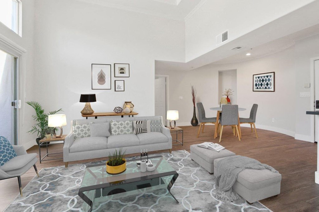 Modern Living Room at Toluca Court, Toluca Lake, CA, 91602