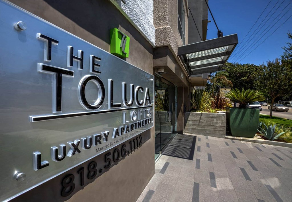 Property Signage at Toluca Lofts, Toluca Lake, 91602