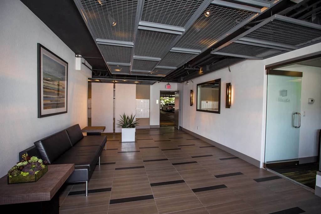 Lobby at Toluca Lofts, Toluca Lake, California