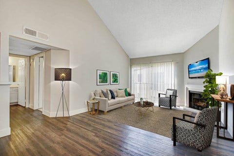 Modern Living Room at Town Center Apartments, Burbank, California