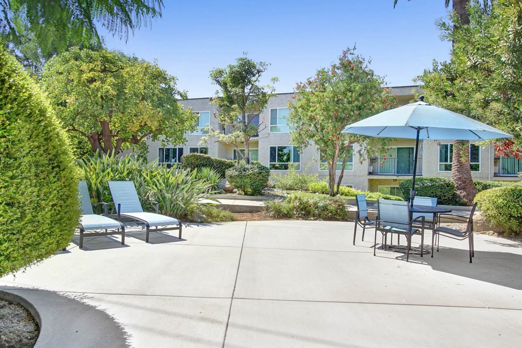Exterior area patio at Waverly, Los Angeles, California