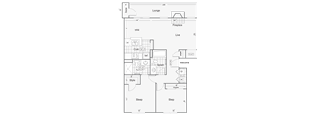 2 bedroom 2 bathroom floor plan at BelAire, Rancho Cucamonga, California