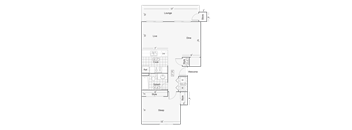 1 bedroom 1 bathroom floor plan at BelAire, Rancho Cucamonga