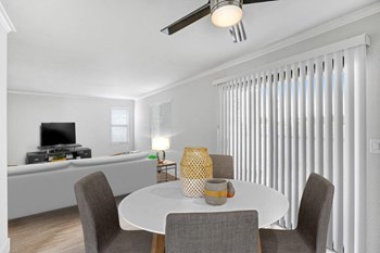Dining Area with ceiling fan and light at BelAire, Rancho Cucamonga - Photo Gallery 5