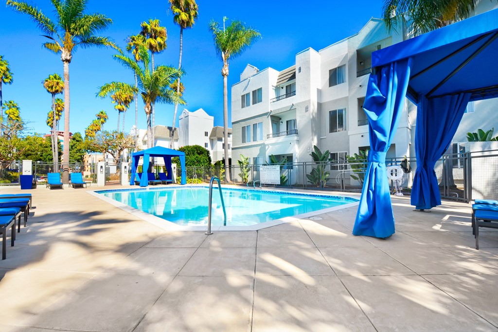 the swimming pool at Nobel Court, San Diego, 92122