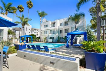 Pool With Sundecks at Nobel Court, San Diego