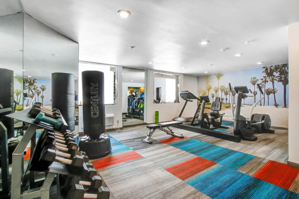 the gym at The Kenmore Los Feliz, Los Angeles, CA