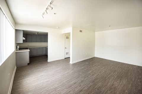 Sample Unit Kitchen and Living Room