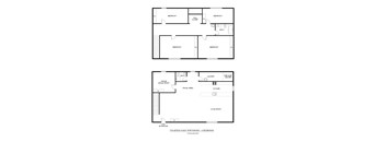 two diagrams of a floor plan of a house