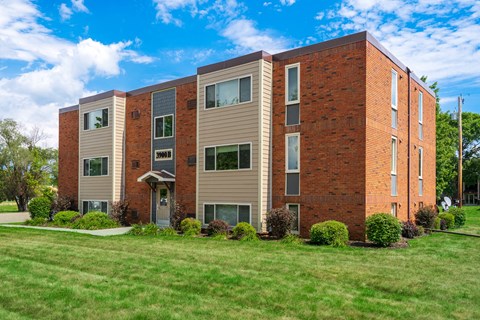 our apartments offer a spacious courtyard with green grass