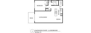 a floor plan of a small house with a kitchen and a living room