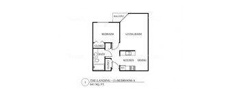 a floor plan of a house with a bedroom and a living room