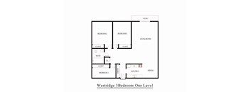 A floor plan of the Westridge 3 Bedroom One Level house.