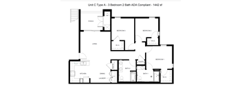 3 Bedroom 2 Bath ADA