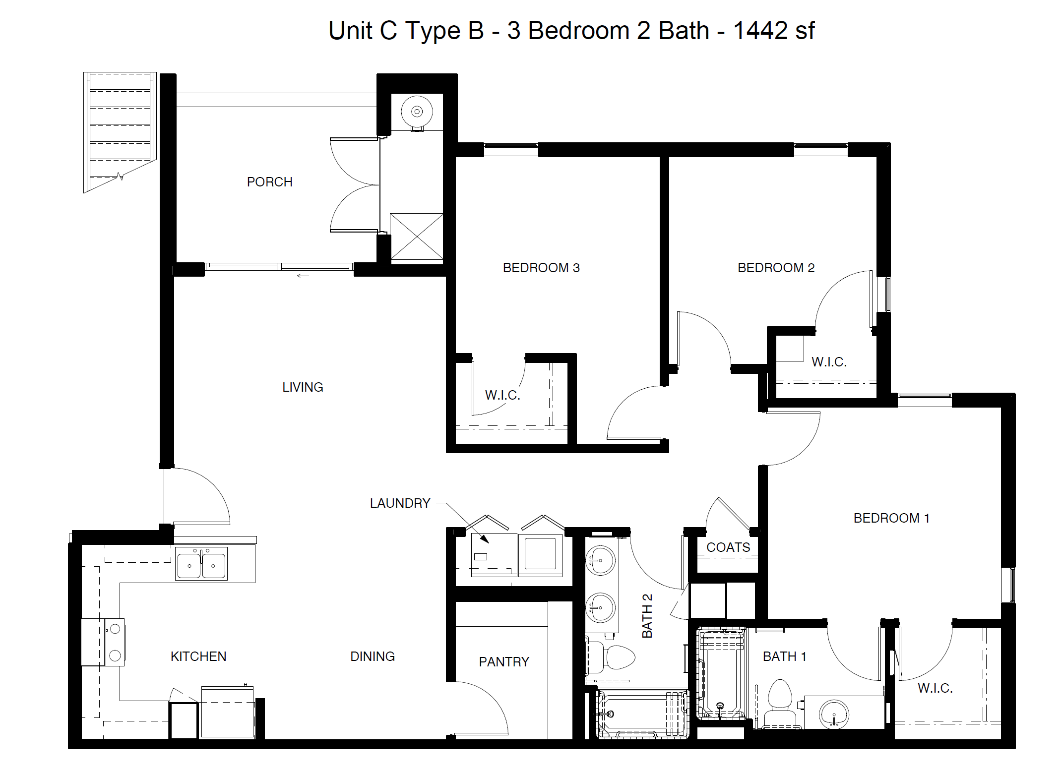 Floor-plan diagram at Revive 25 Apartments.