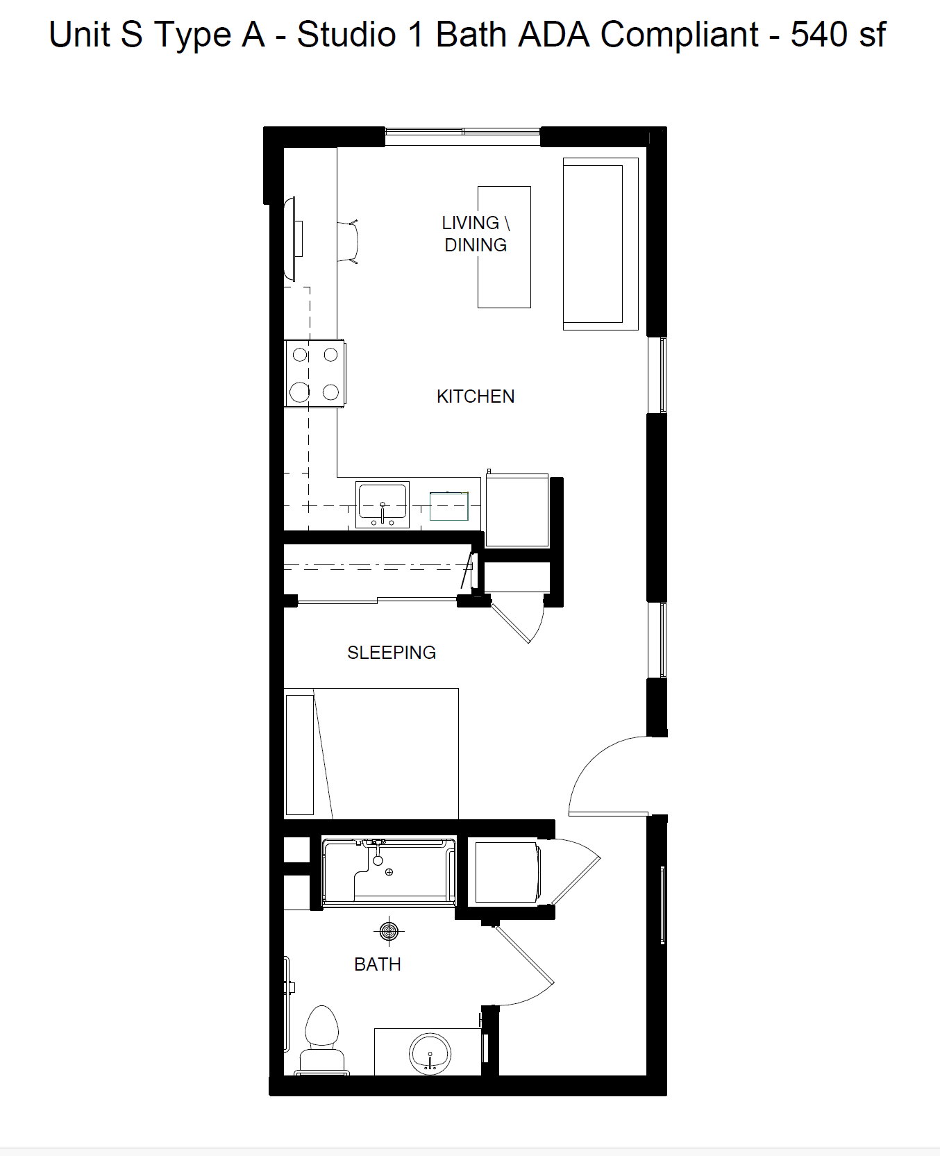 Floor-plan diagram at Revive 25 Apartments.