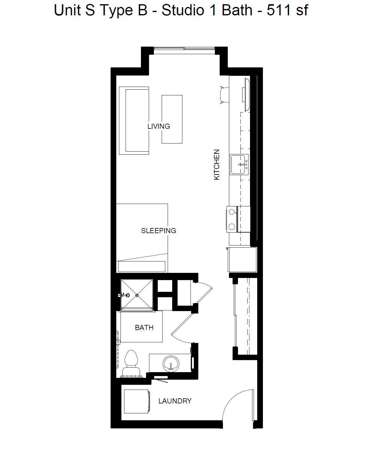 Floor-plan diagram at Revive 25 Apartments.