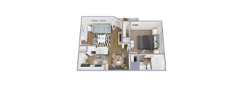 1 Bedroom Floorplan at Oxbow Hill Country, Boerne, TX