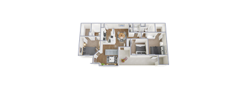 C1 3 Bed Floorplan at Oxbow Hill Country, Texas