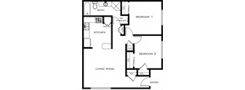 2 Bed 1 Bath (Small)